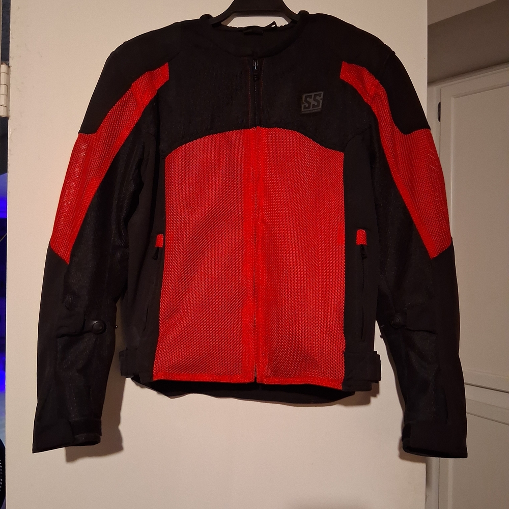 Red and Black Motorcycle Jacket
